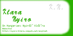 klara nyiro business card